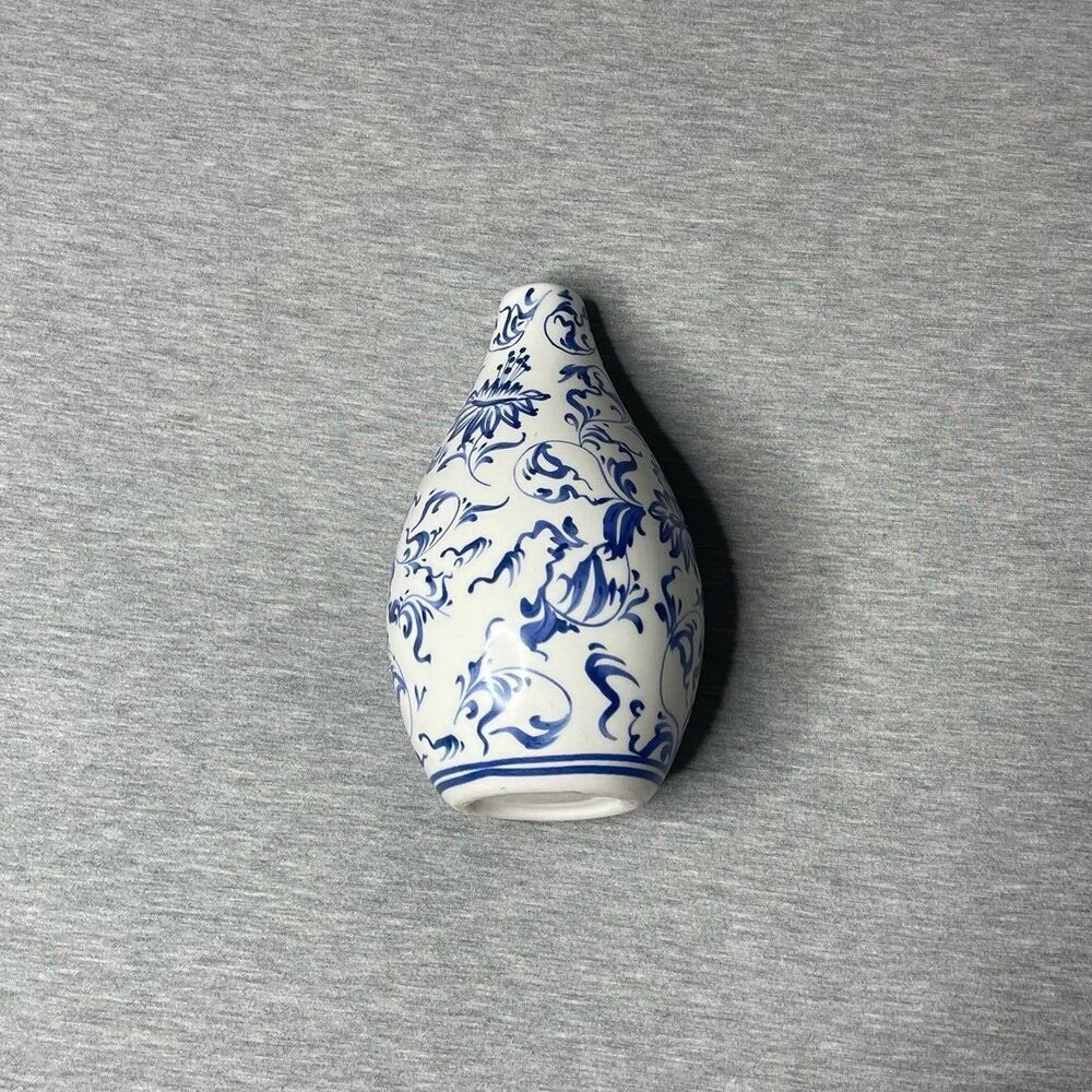 Target White & Blue 7.5” Round Portuguese Floral Ceramic Vase